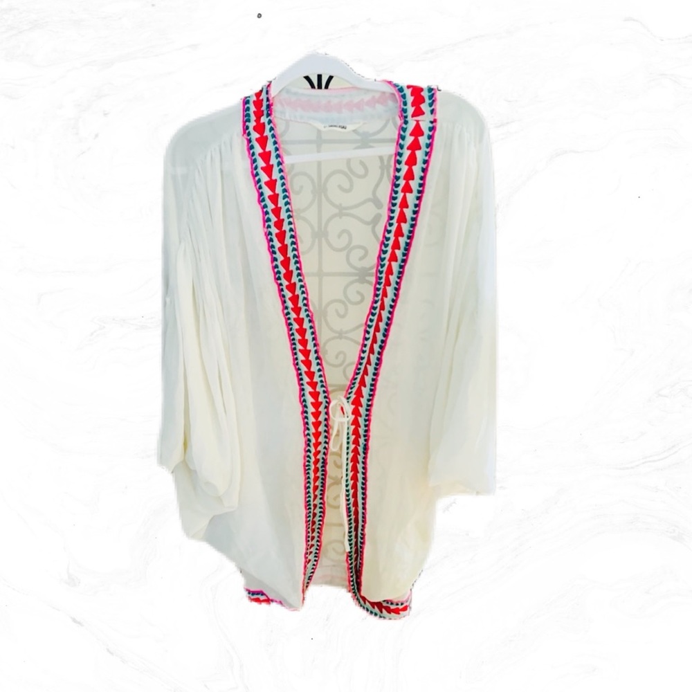 6 Shore Road embroidered swimsuit coverup